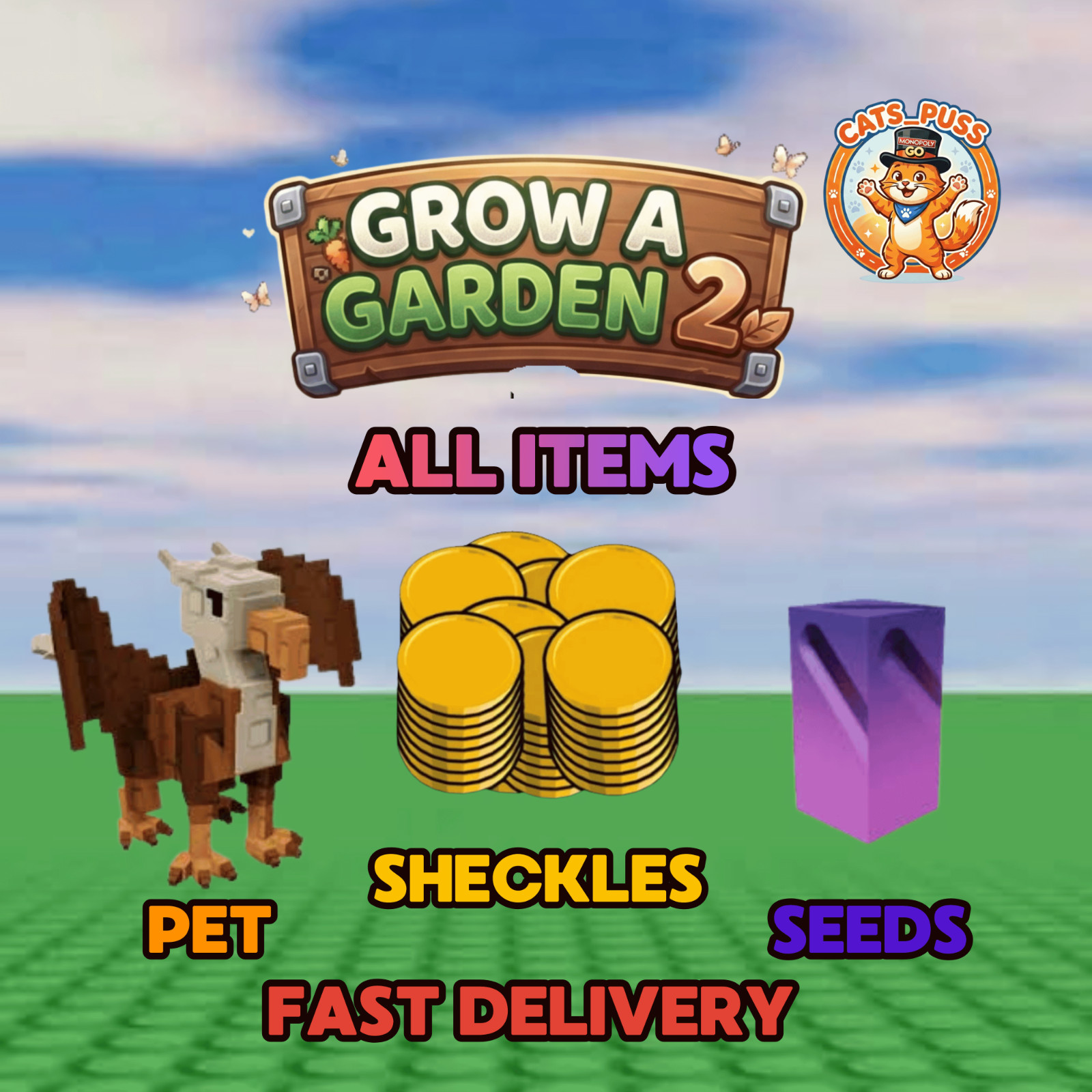 🔥 Grow a Garden 2 | All Items, Seeds, Sheckles | GAG2 Fast Delivery & Trusted