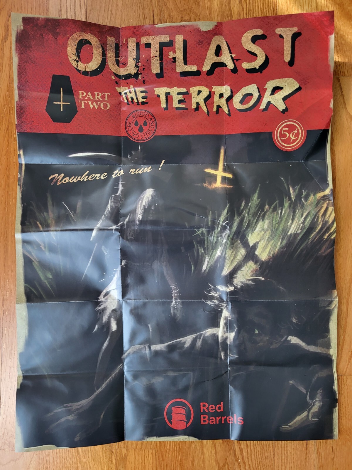 Limited Run Games Outlast 2 RARE Double Sided Poster LRG Good Condition