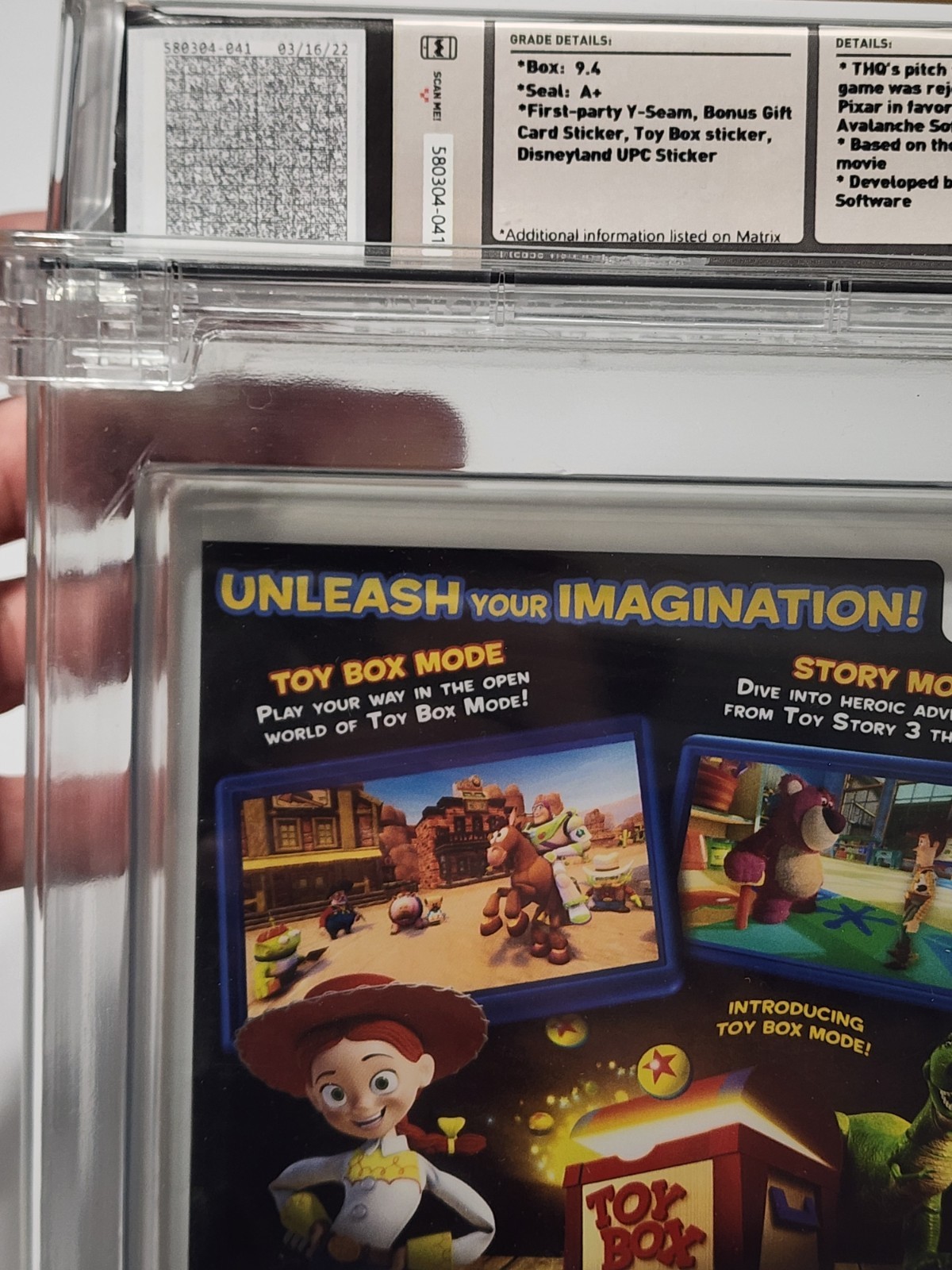 Toy Story 3 Nintendo Wii New Sealed $5 Disney Gift Card Variant Psa Wata 9.4 A+