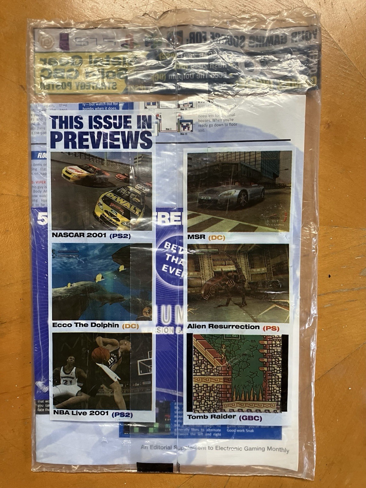 Vintage Metal Gear Solid GBC Poster Strategy Guide EGM July 2000 Polybag AOL