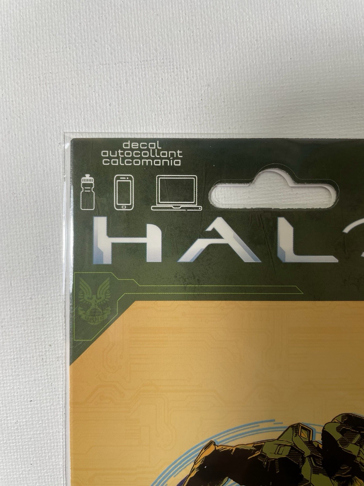 HALO3.5”x4.25”Decal Master Chief High Sprint,clear,turquoise XBOX 343industries
