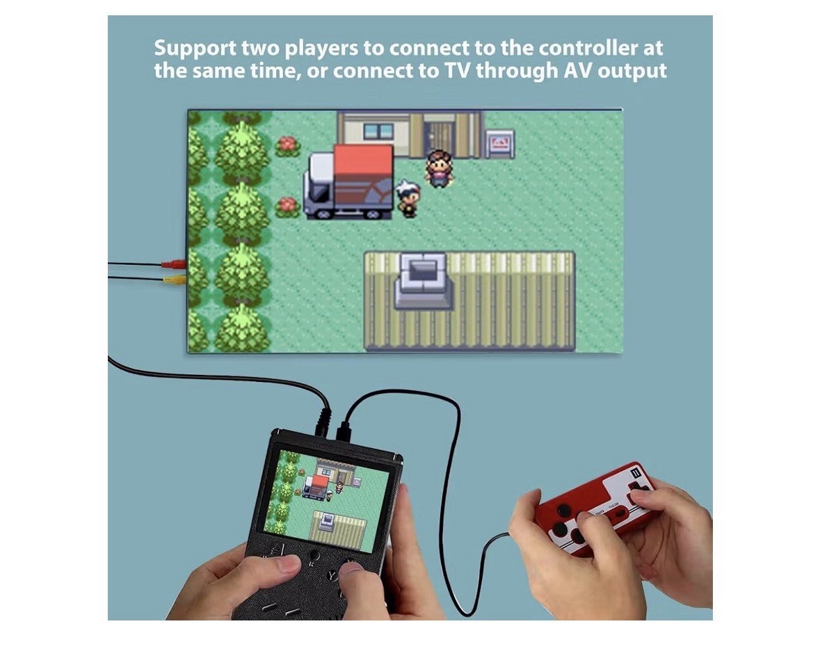Game Box – Hand Held Game System, Yellow Or Blue 400 Games In 1 w/Carrying Case