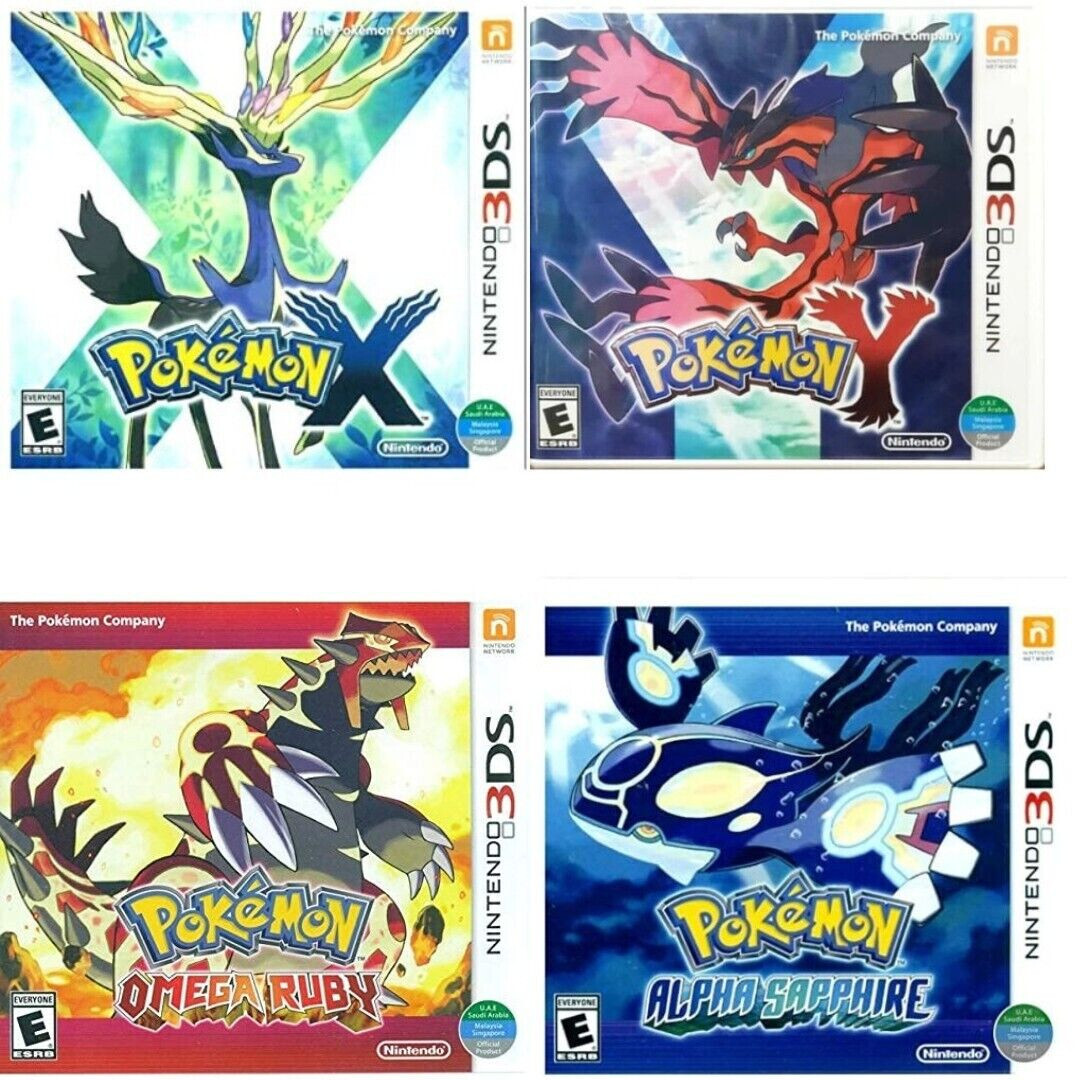 Pokemon X + Y + Alpha Sapphire + Omega Ruby 3DS Brand New 4 Game Bundle Sealed