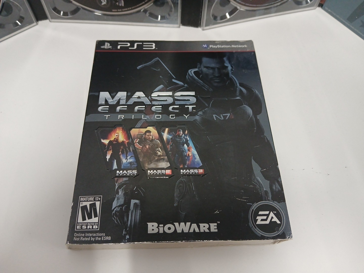 Sony PlayStation 3 PS3 TESTED Mass Effect Trilogy 1 2 3 W/ Slip Cover Mint Discs