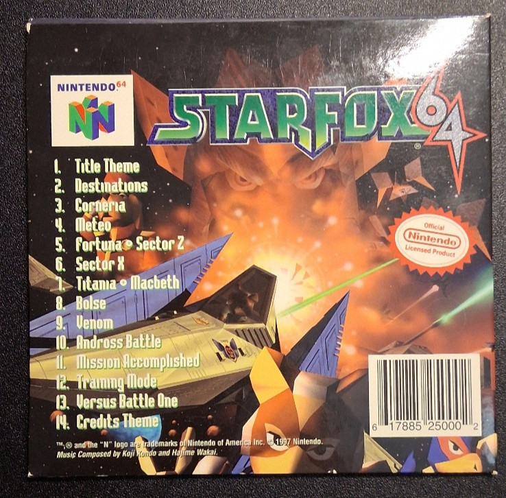 Star Fox 64 N64 Nintendo Original Cuts Soundtrack OST Music CD 1997 Starfox