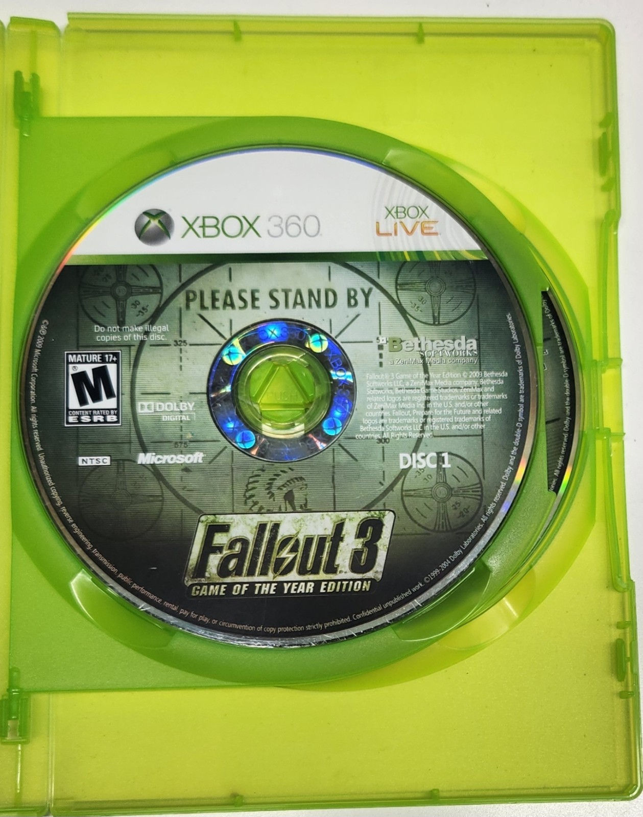 FallOut 3 (2008) & FallOut New Vegas (2012) Lot of 2 (Microsoft XBox) Tested
