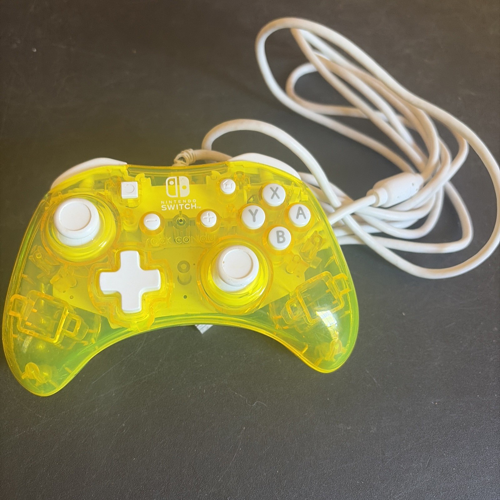 Yellow Rock Candy Nintendo Switch Wired Controller Transparent – Tested