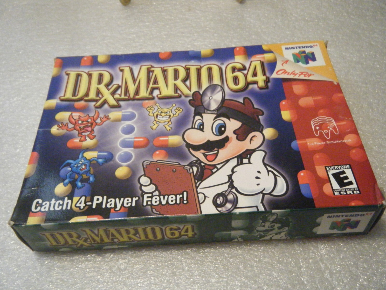 Dr. Mario 64 ( Nintendo 64, 2001 ) Game Cartridge, Box and Instruction Booklet