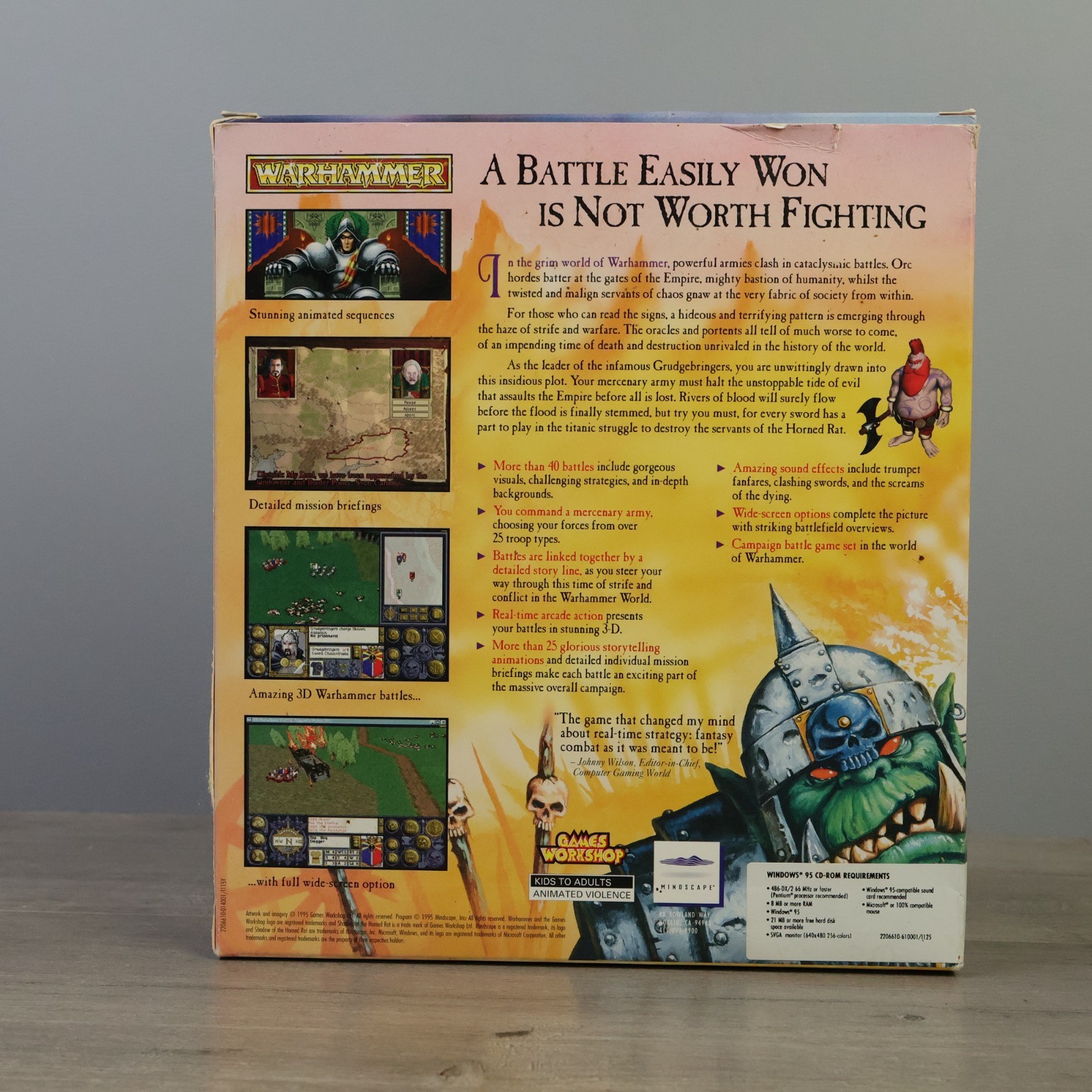 Warhammer Shadow of the Horned Rat (PC, 1995) – Big Box CIB W/ HTF Miniature