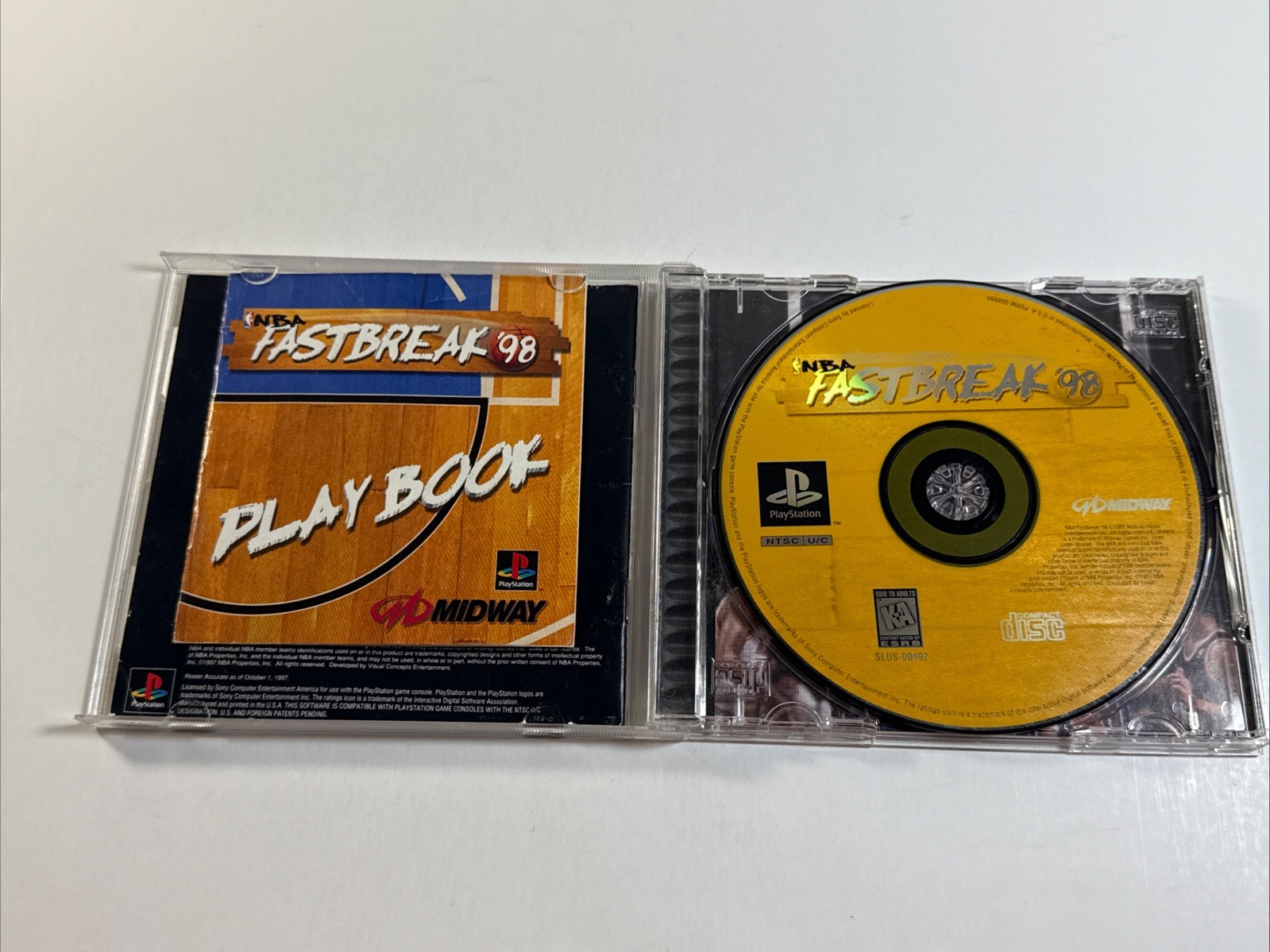 NBA Fast Break 98 – PS1 PS2 Complete Playstation Game With Playbook Good