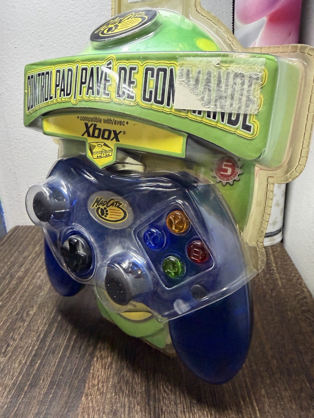 Mad Catz Original Xbox Controller NEW SEALED Clear Blue Control Pad Compatible