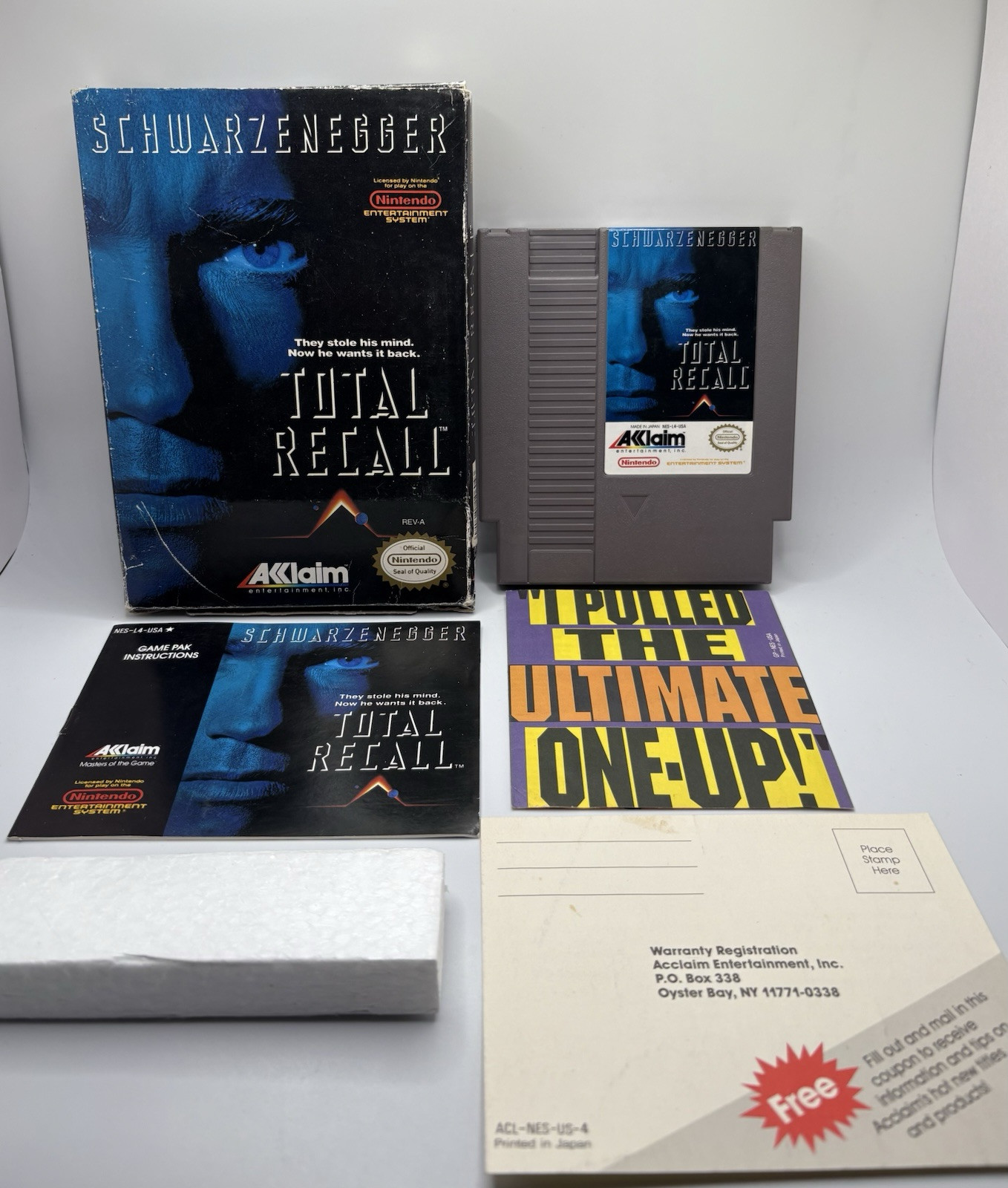 Total Recall CIB W/ Box Manual Game Inserts Nintendo NES 1990 Complete Tested