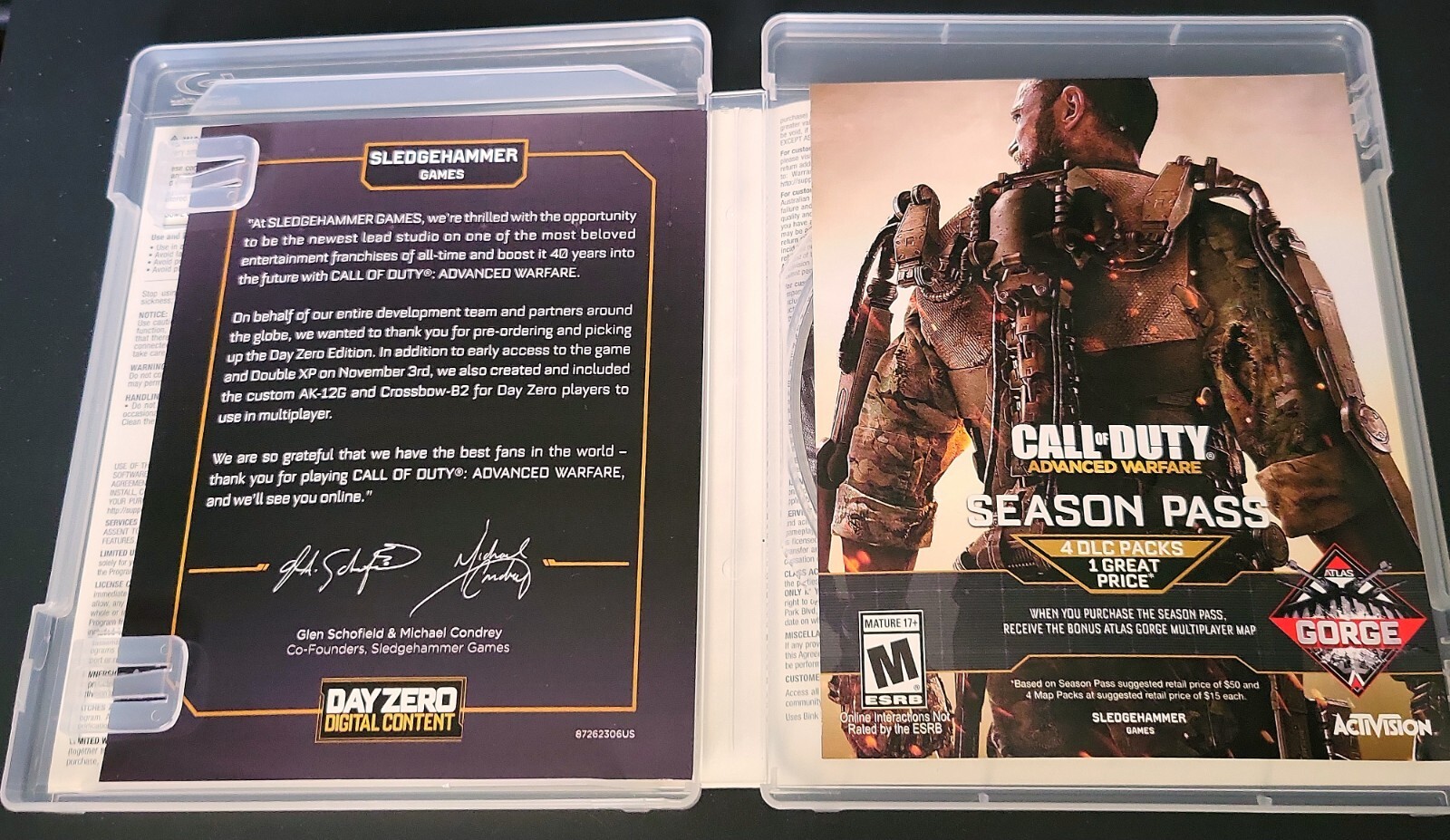 Call of Duty Advanced Warfare Day Zero Edition for PlayStation 3 PS3 CIB EXC