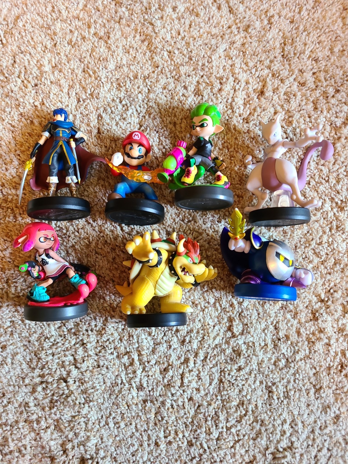 Nintendo Amiibo Lot Splatoon Smash Mario Bowser Mewtwo Marth Meta Knight Inkling