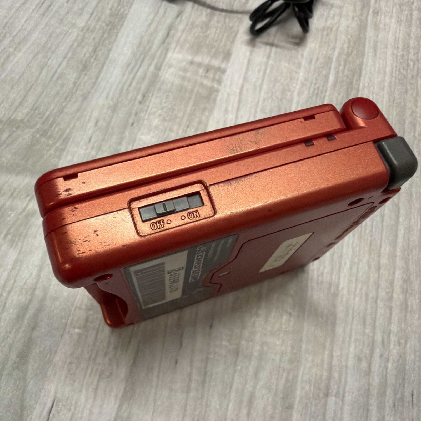 Nintendo Gameboy Advance SP Handheld Flame Red And GT Championship Racing Game