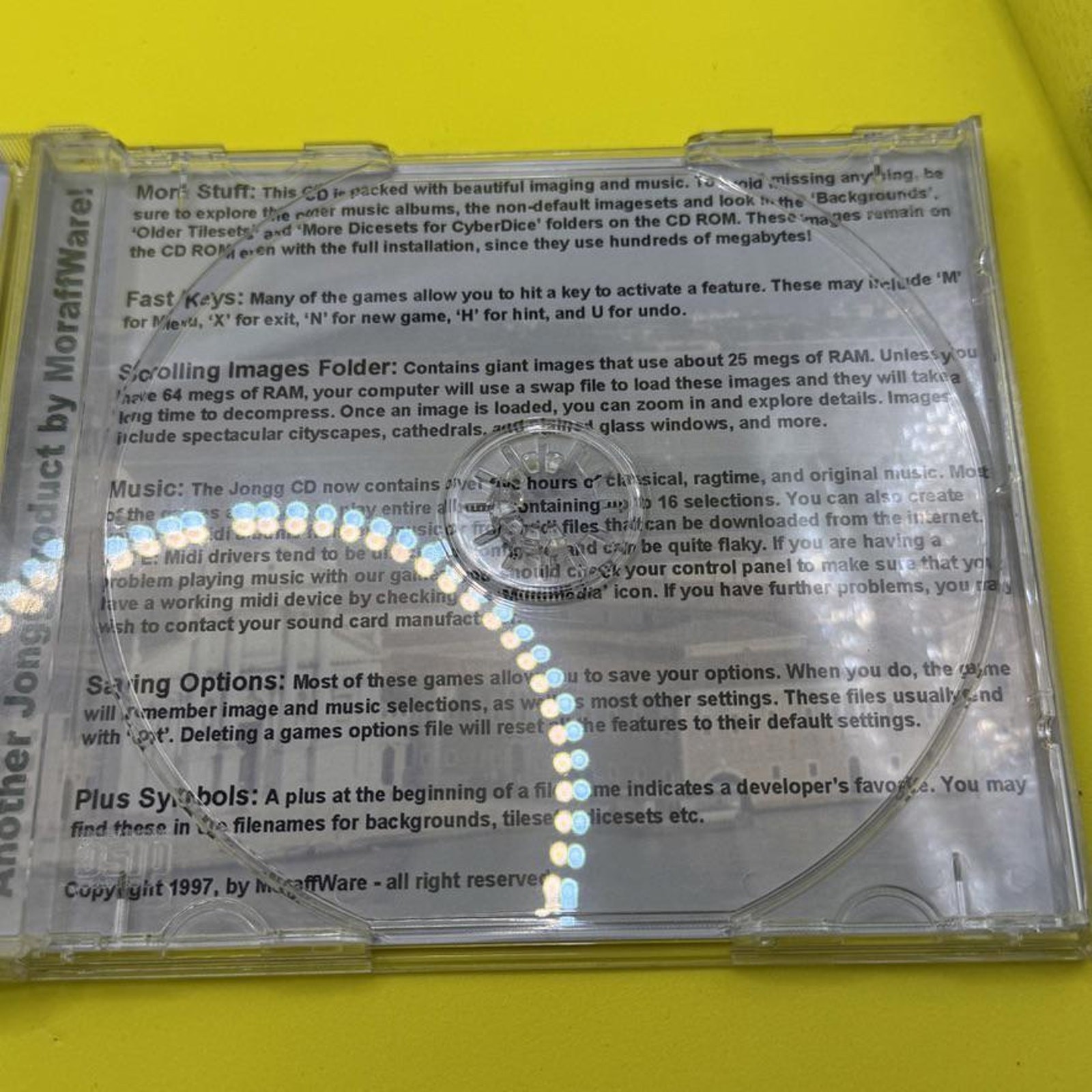 The ‘Jongg CD’ by MoraffWare – Vintage PC Software Windows 95 NT
