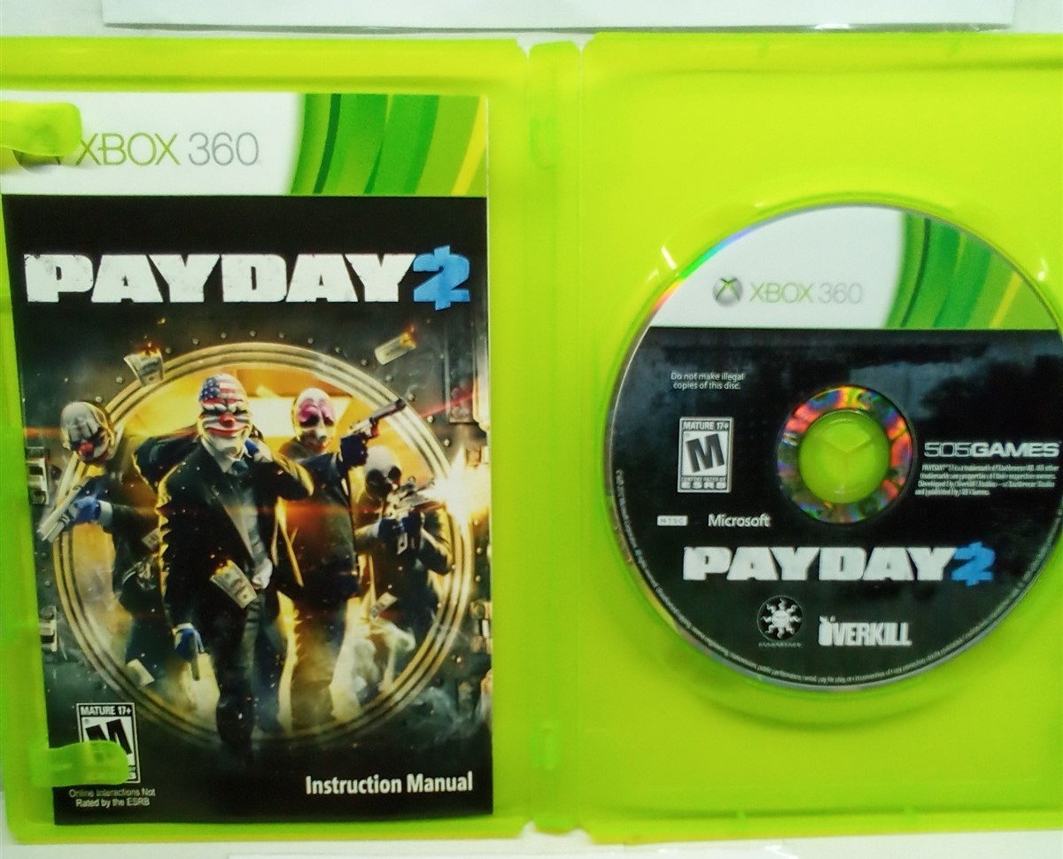 Payday 2 (Xbox 360, 2013) Complete Tested Working – Free Ship