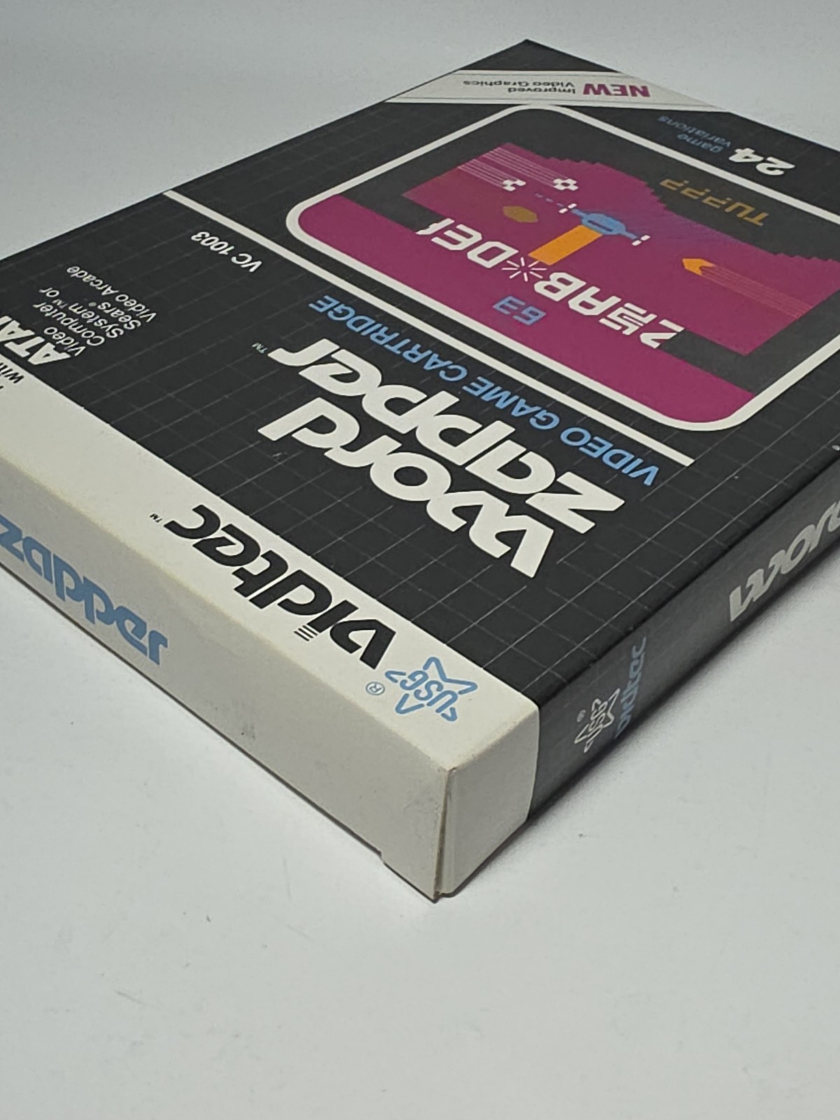 Vtg 1982 Atari VCS VC1003 Word Zapper Complete CIB MINTY!