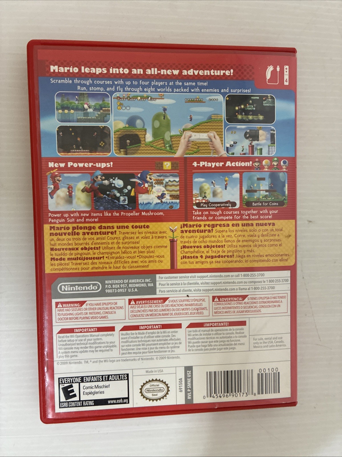 New Super Mario Bros Wii Nintendo Wii Game Red Case CIB Complete Manual Tested