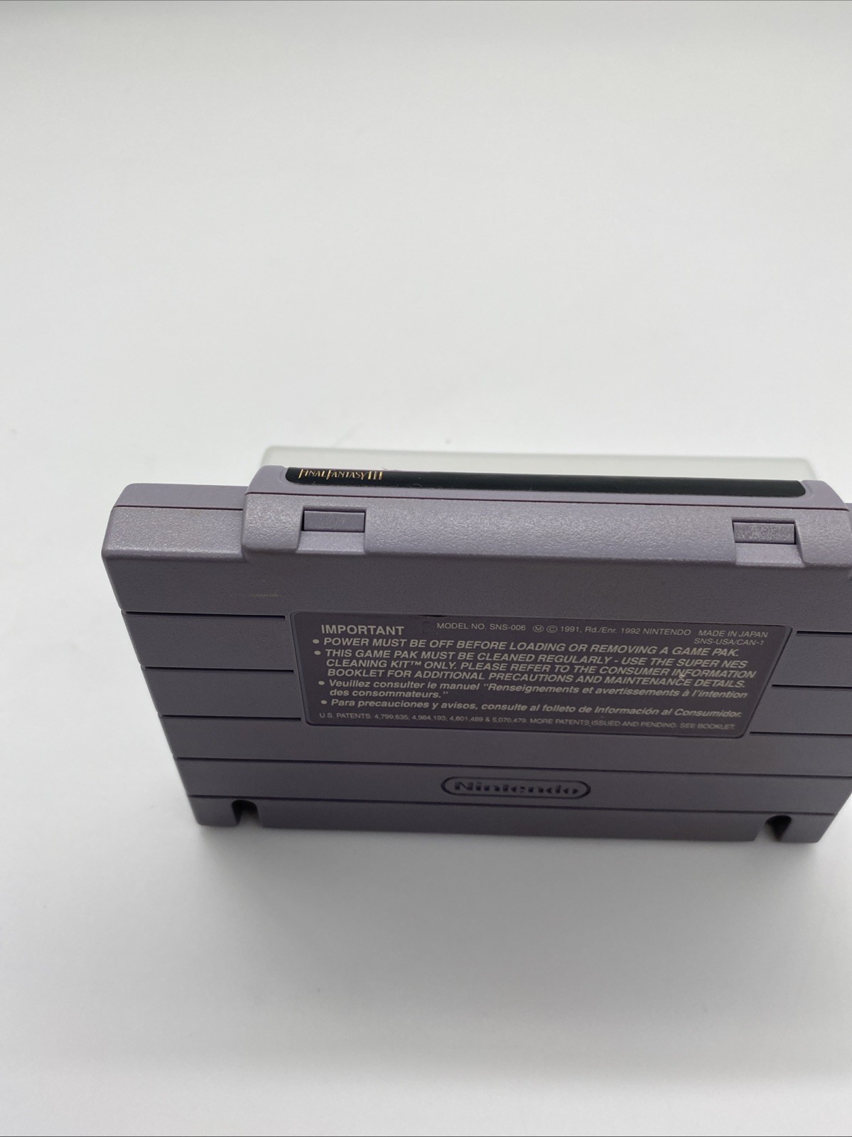 Authentic Final Fantasy III SNES Super Nintendo Cartridge Tested Working