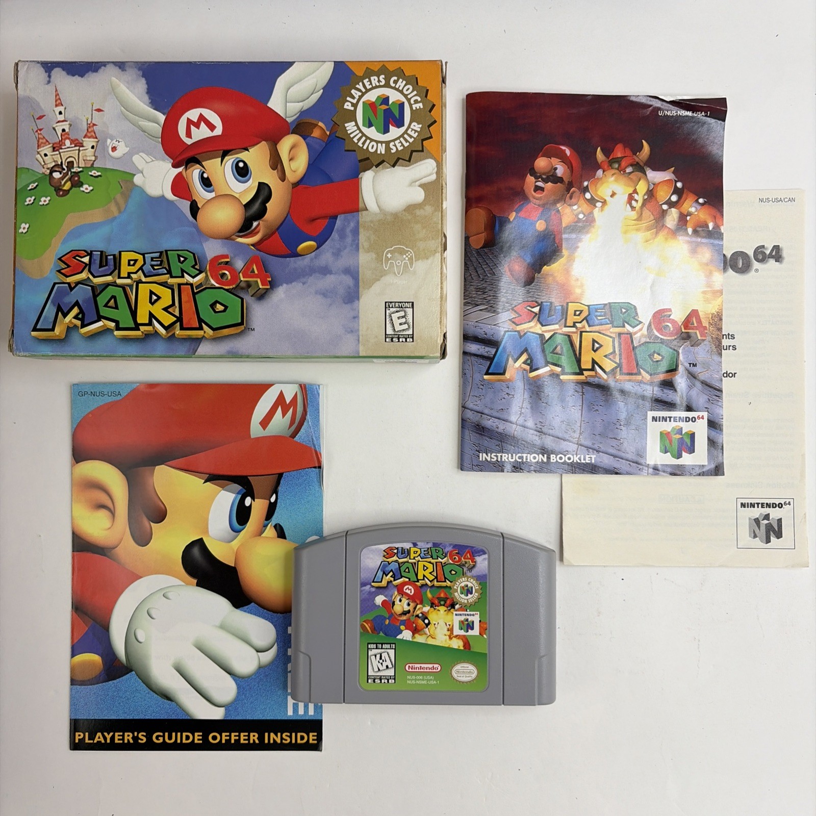 Nice! Super Mario 64 Nintendo 64 N64 CIB Complete W/ Manual & Inserts Authentic