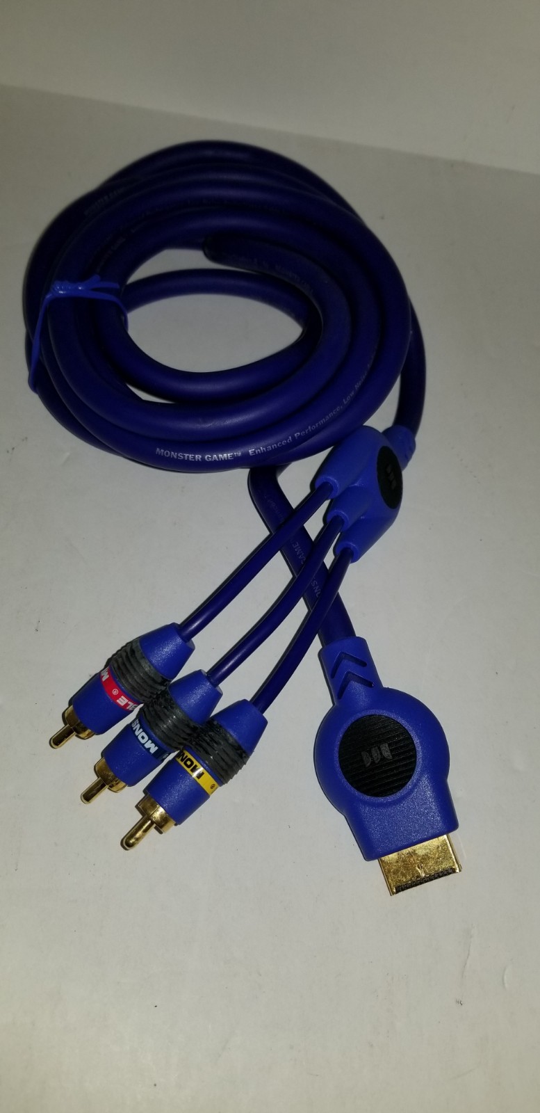 NEW Monster Audio Video composite AV Cable for Playstation 1,2,3 PS2 PS3 ###