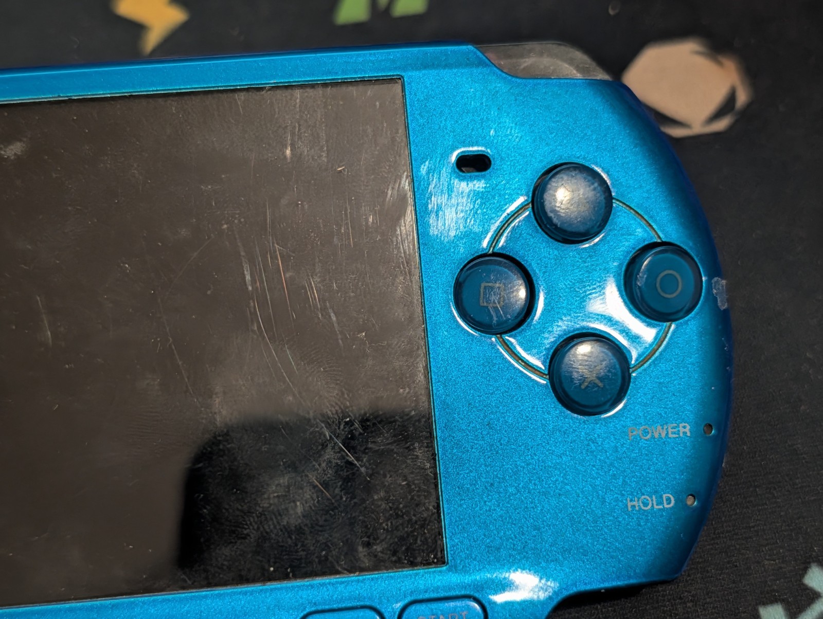 PSP 3000 Console For Parts Repair Broken Carnival Blue Japanese Version Import