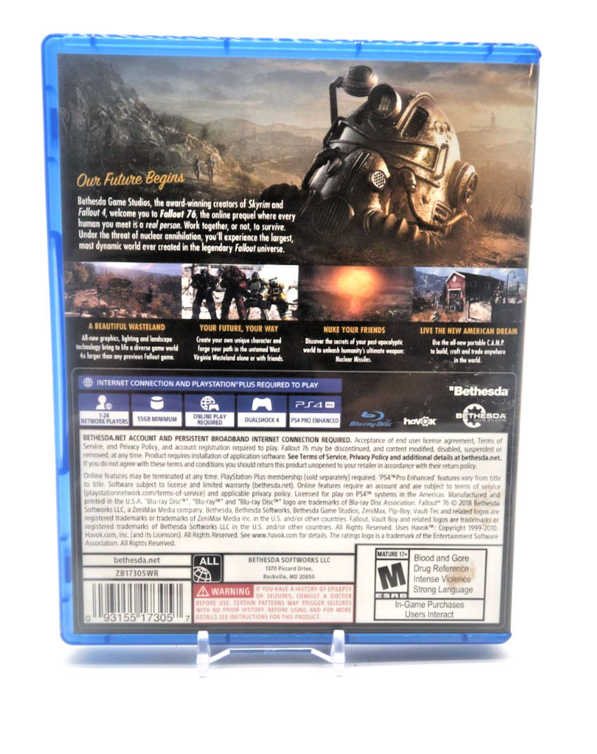 Fallout 76 PS4 PS5 – Action Role Playing RPG Open Box