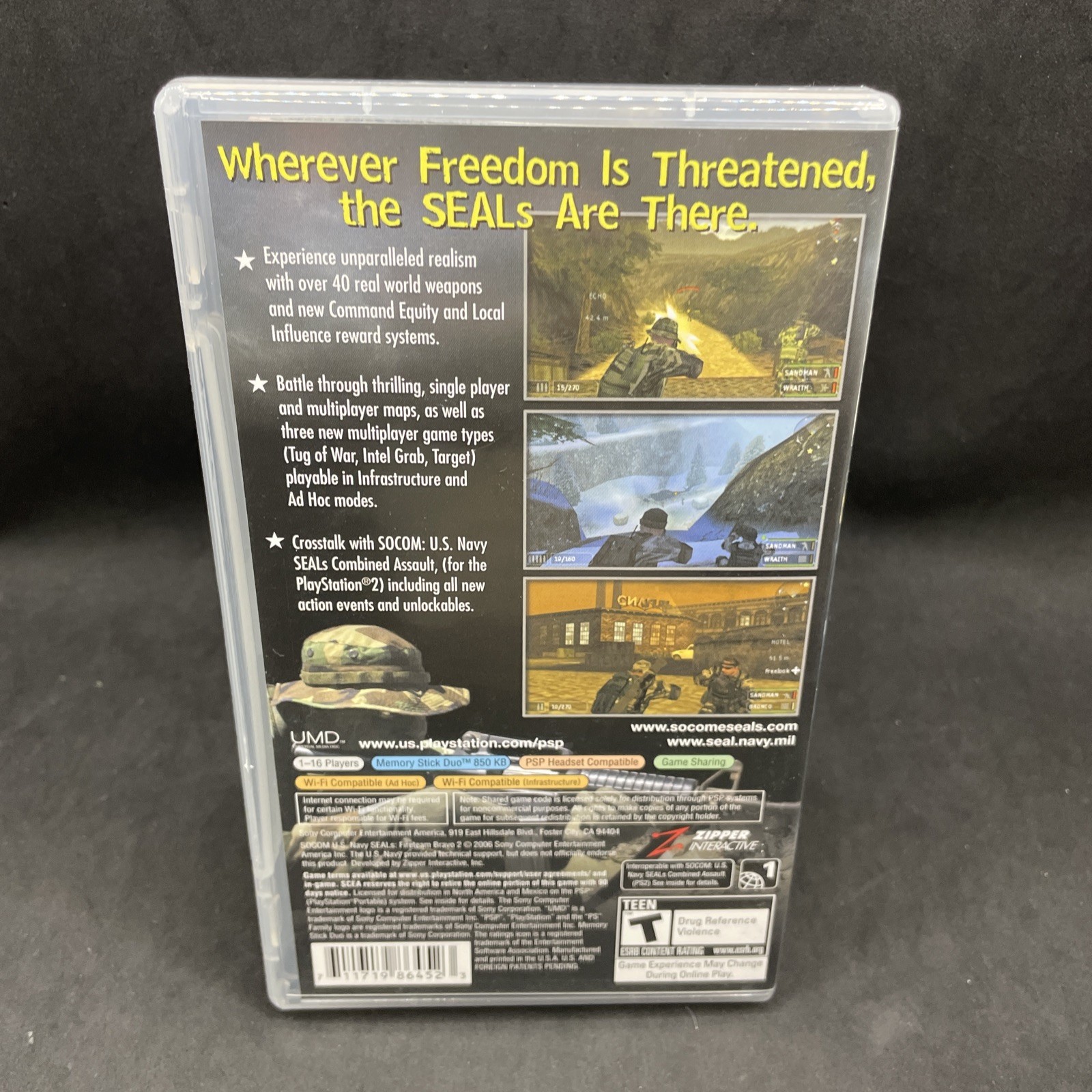 SOCOM: U.S. Navy Seals Fireteam Bravo 2 (Sony PSP) 2006; CIB Complete