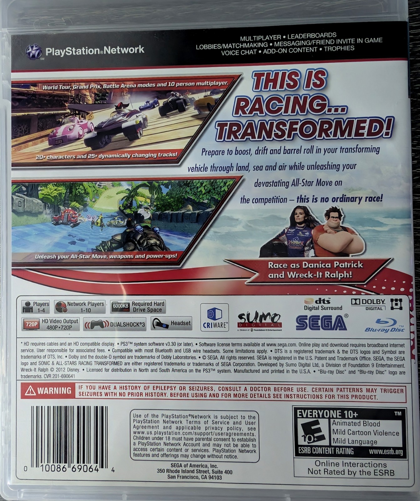 Sonic & All-Stars Racing Transformed — Bonus Edition (Sony PlayStation Vita,…