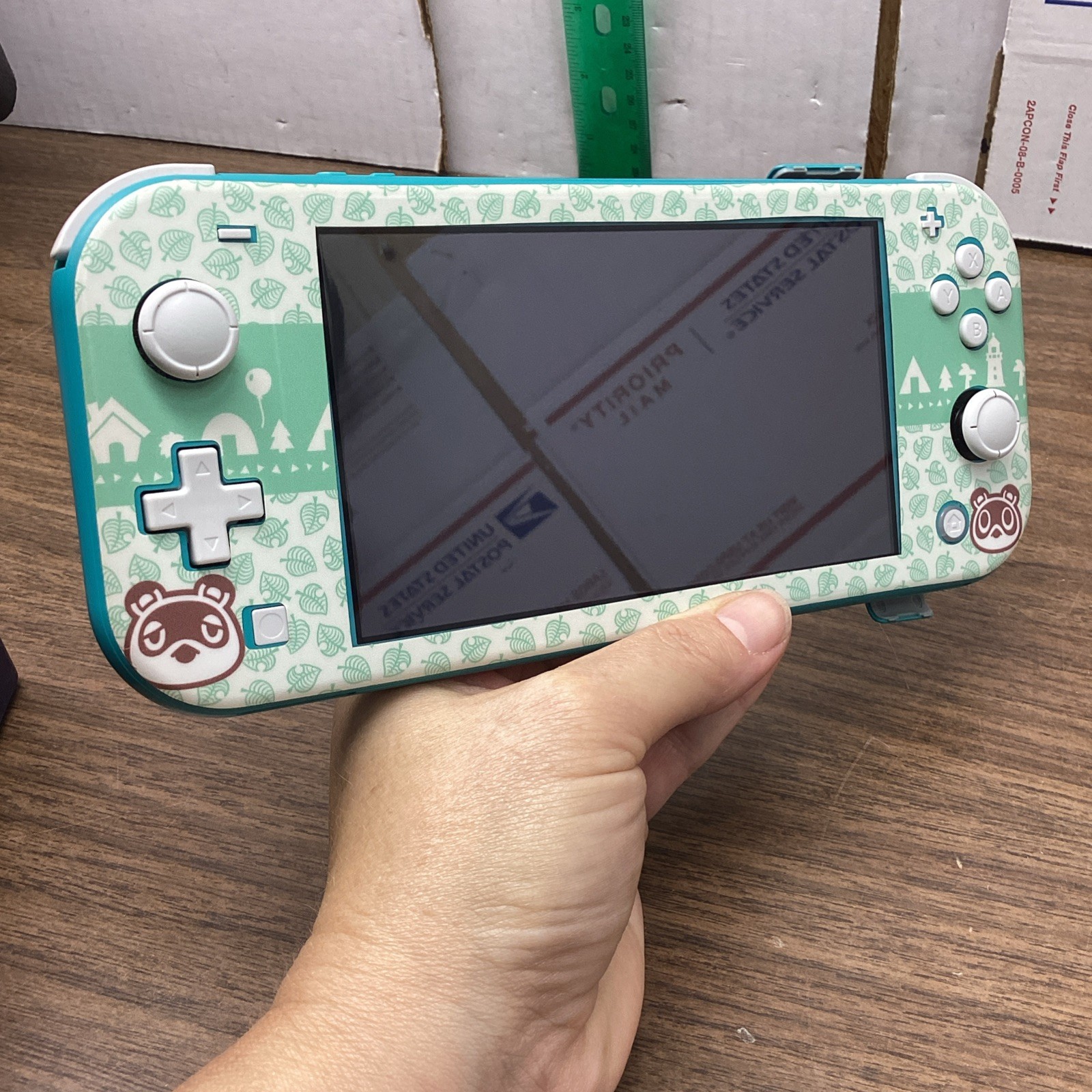 Nintendo Switch Lite Animal Crossing Edition Teal/White Handheld 32GB No Charger