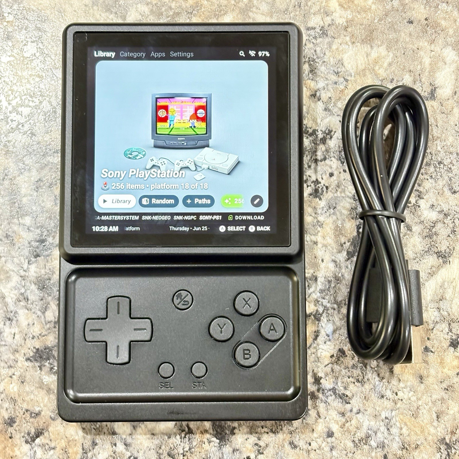 Anbernic RG Rotate, Retro Gaming Handheld, 128GB Card, Loaded Ready To Play