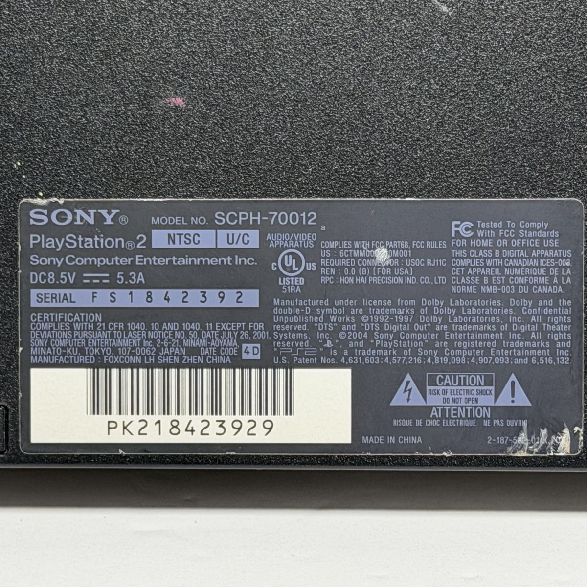 Sony PlayStation 2 PS2 Slim Console Black with Wired Controller Tested and works