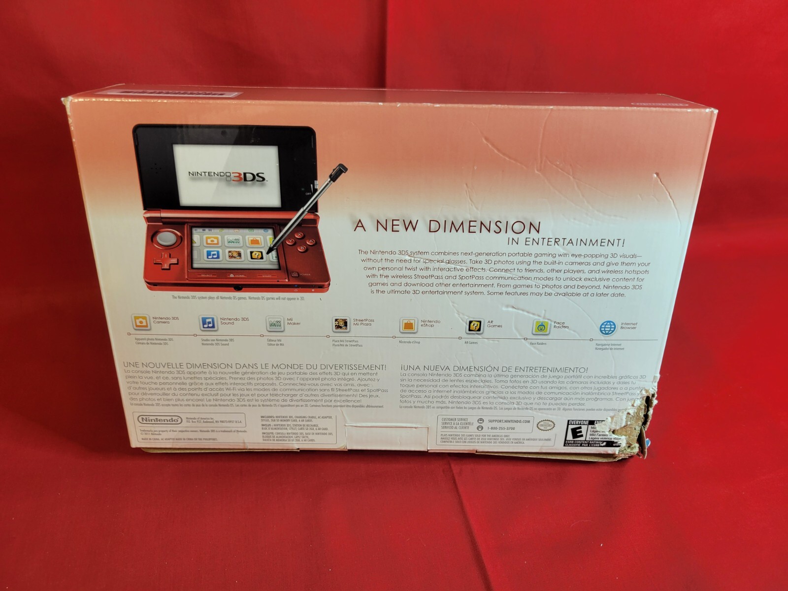 Nintendo 3DS Handheld System – Flame Red – CIB – Extremely Clean!