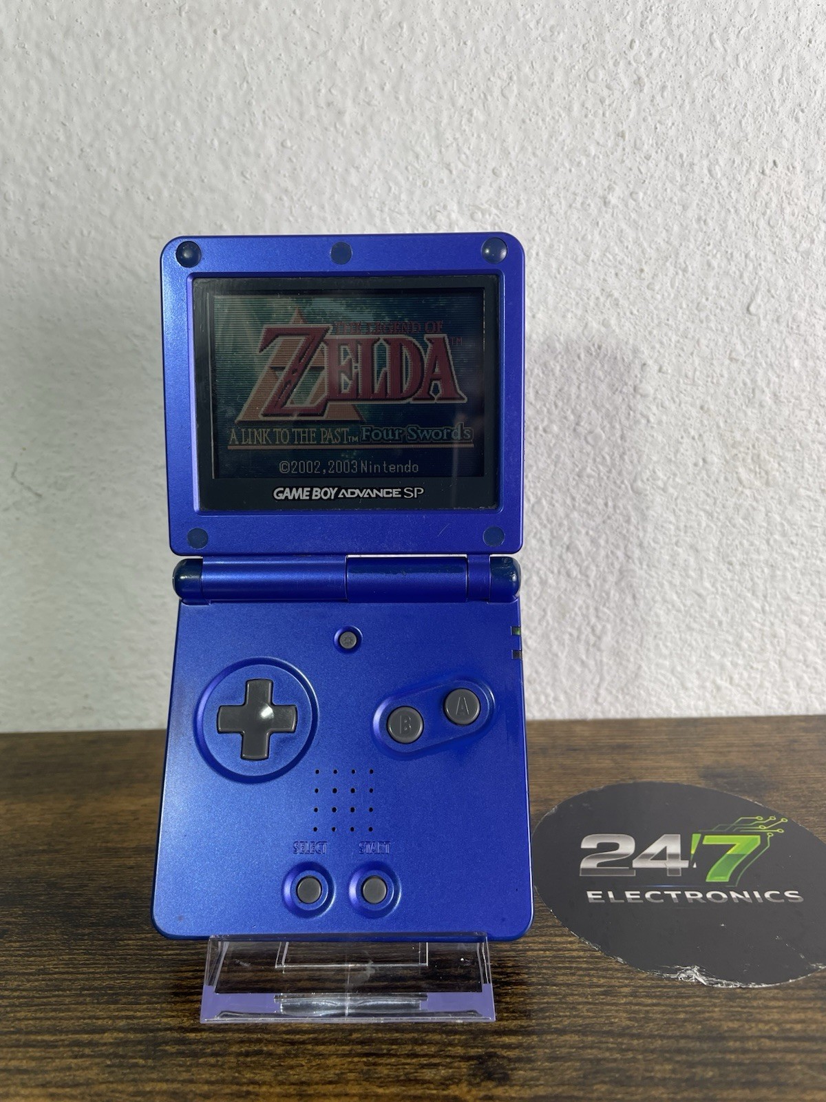 Gameboy Advance SP 001 Nintendo Cobalt Blue Advance Handheld TESTED READ DEFECT