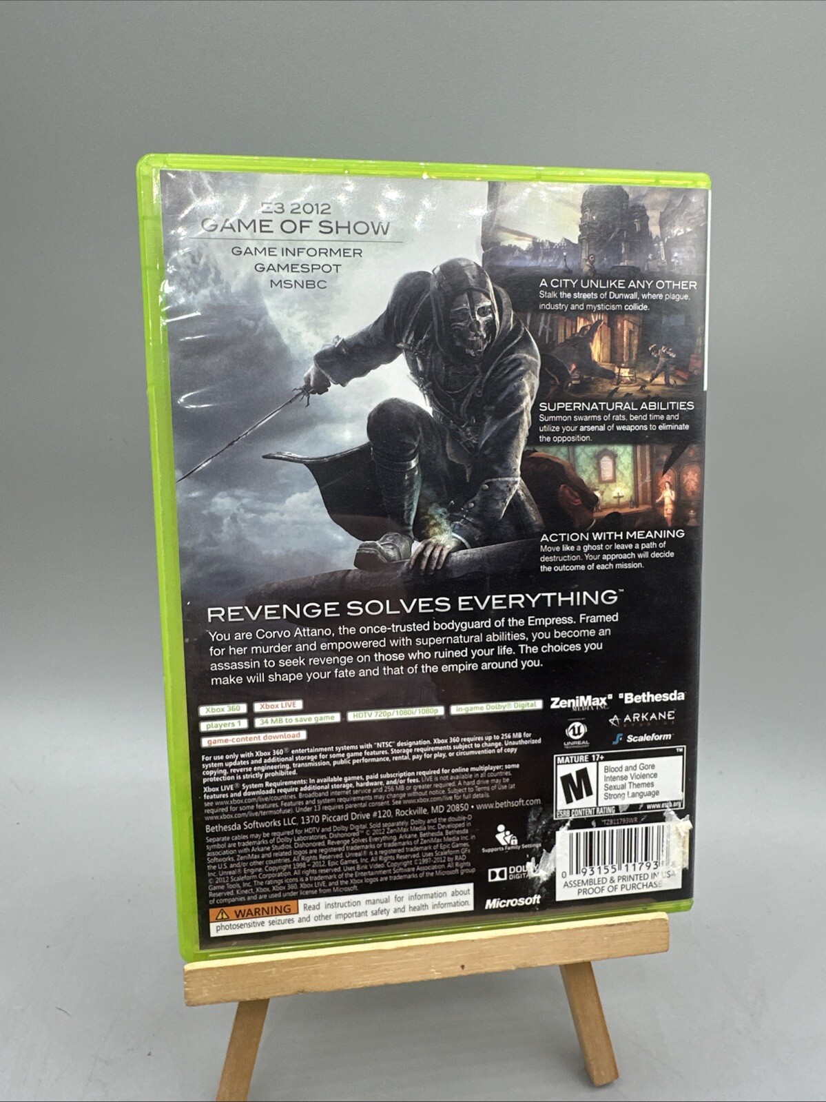 Dishonored – Xbox 360 – COMPLETE