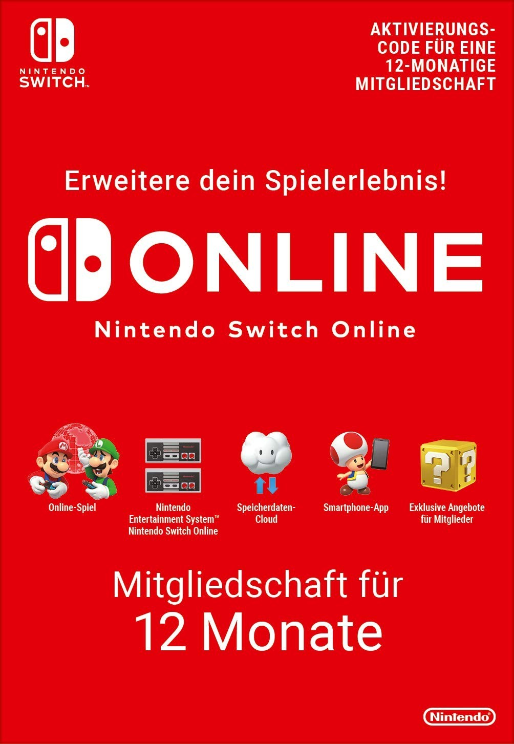 Nintendo Switch Online Individual Membership 12 Months US United States