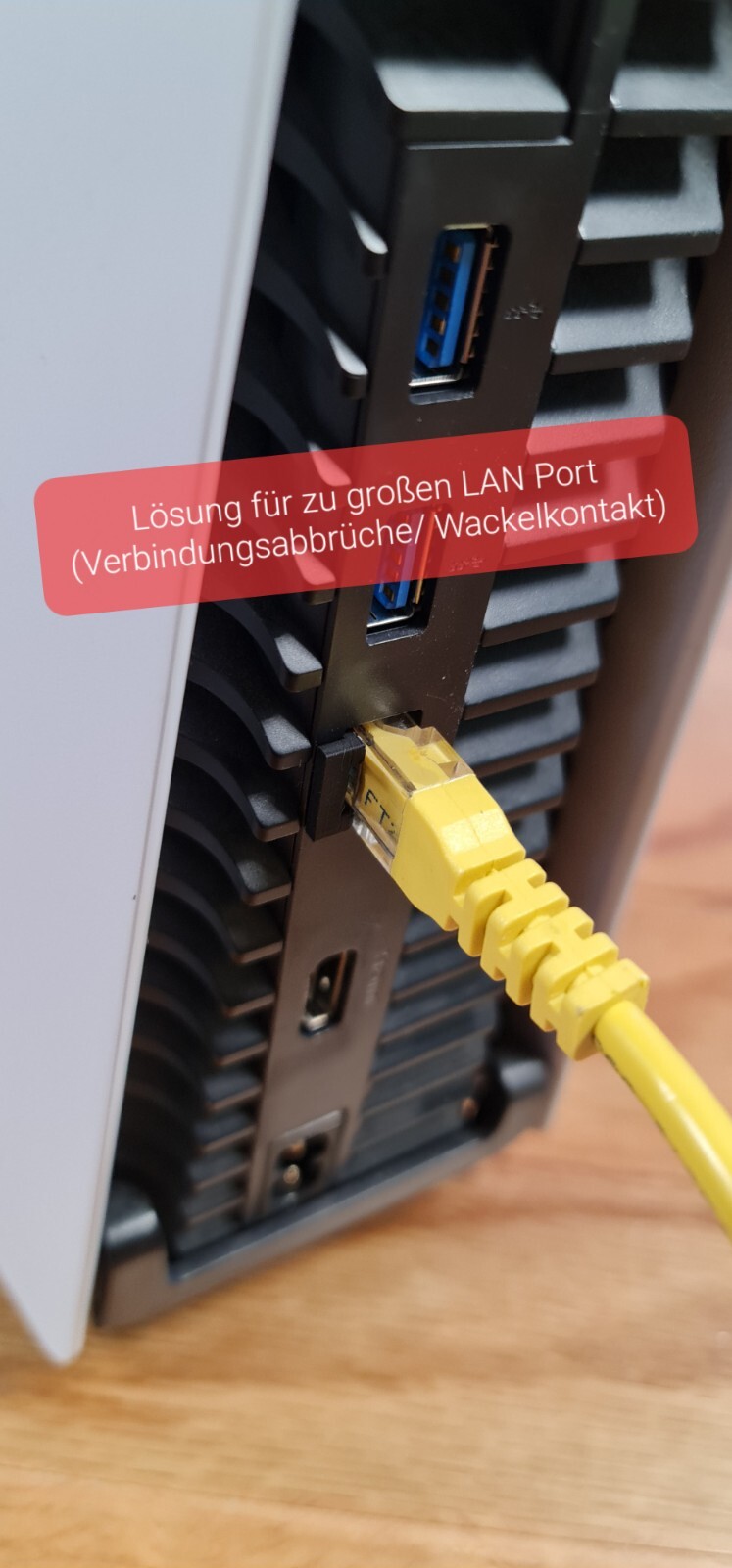 PS5 LAN Port Adapter für LAN Kabel (Verbindungsabbrüche /Wackelkontakt)
