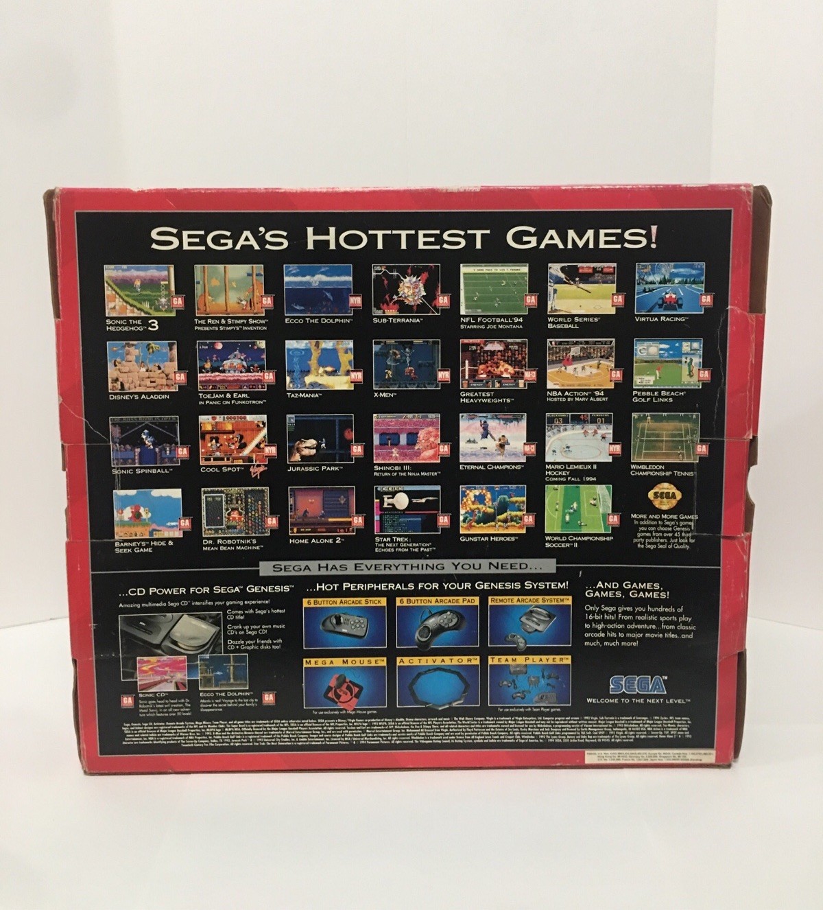 Sega Genesis Model 2 Console Complete in Box 6 Pak System CIB