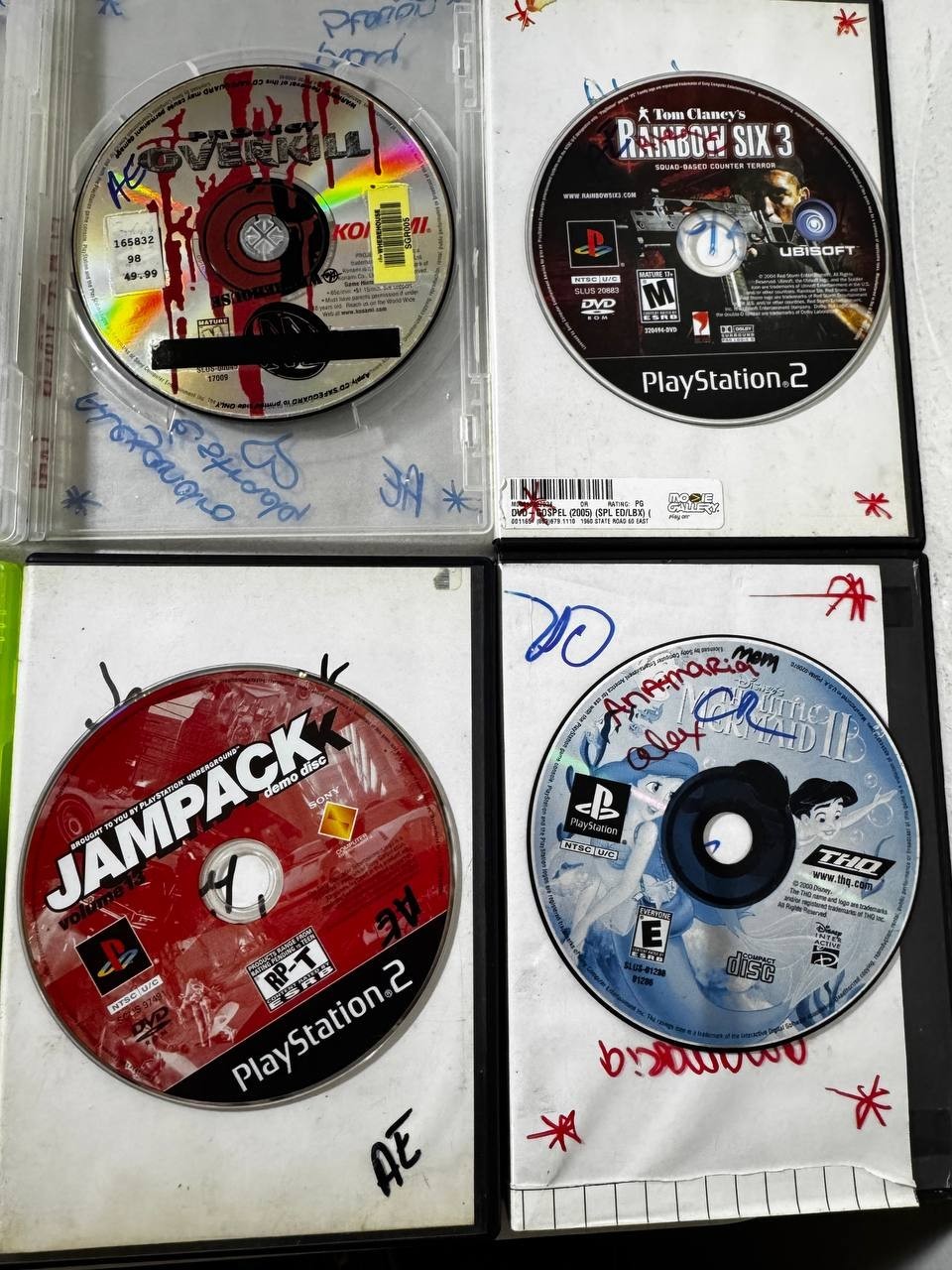 Sony PlayStation 1 2 3 Games Bundle Lot of 7 NBA 2K10 Rainbow Six 3 Overkill Tes