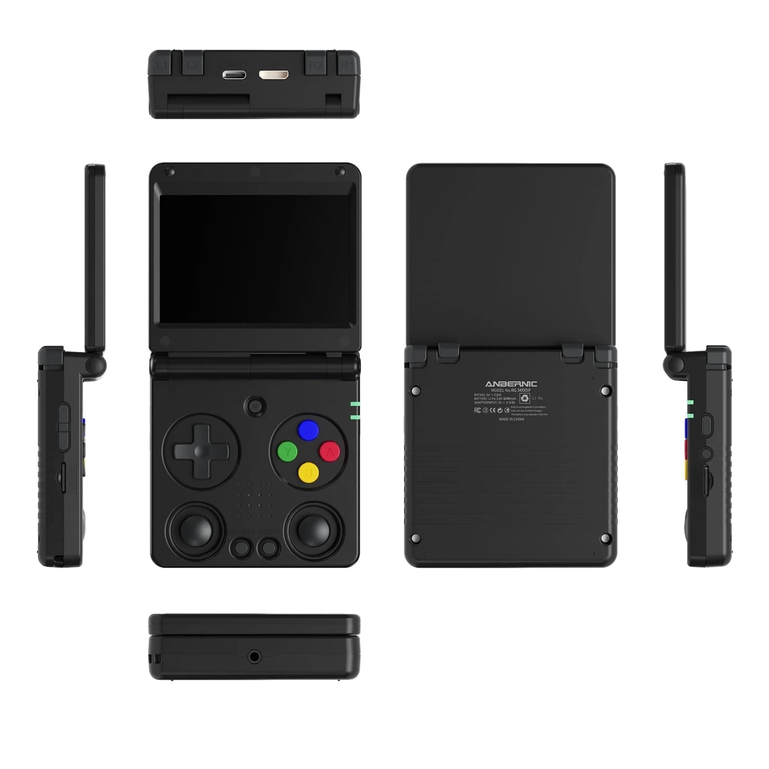 RG34XXSP Handheld Game Console,3300 mAh Battey,3.4 inch Screen