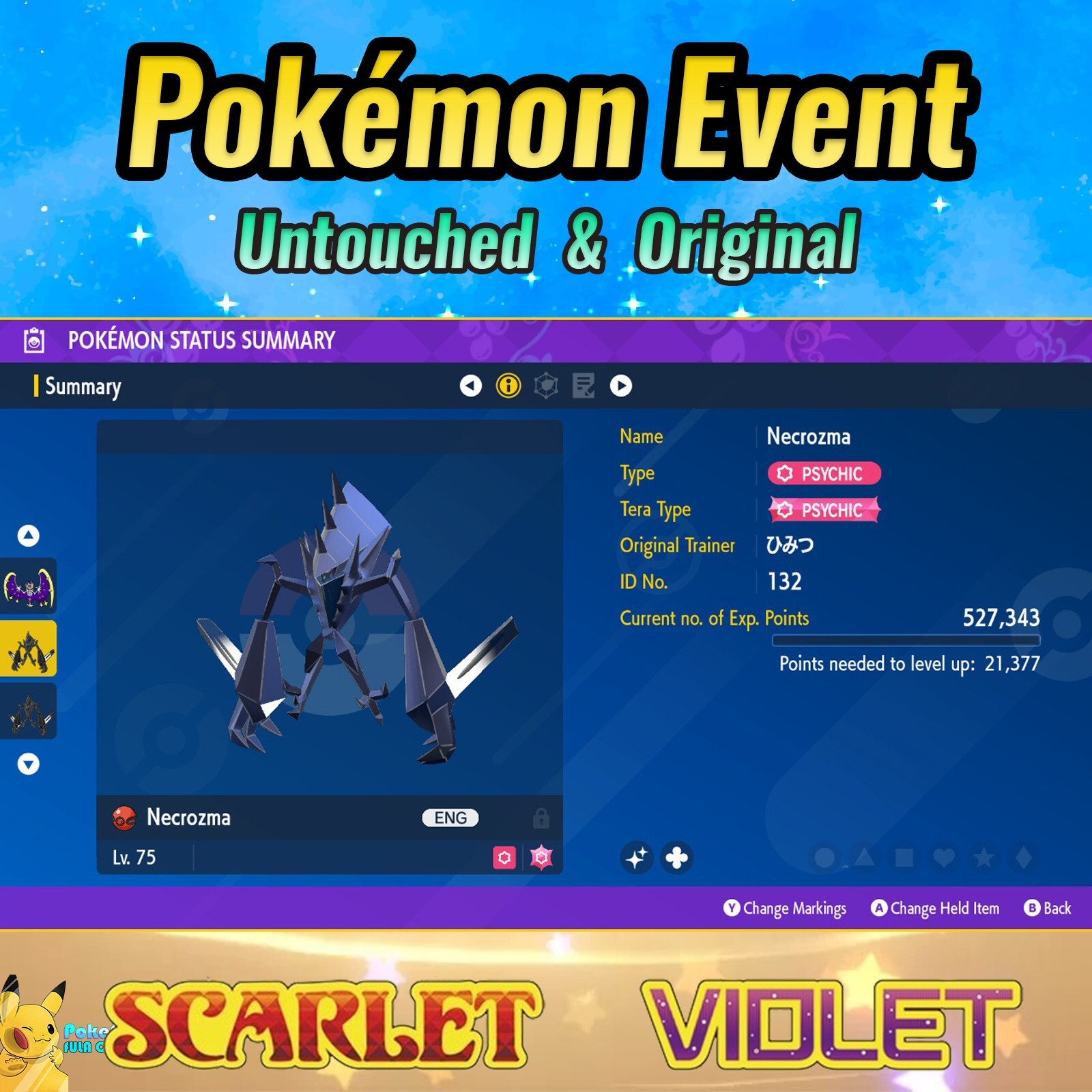 ✨ Shiny Necrozma Event 💜 2019 English Eclipse 💜 Pokémon Scarlet & Violet
