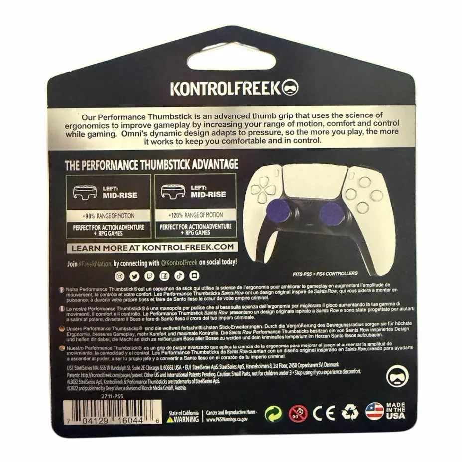 KontrolFreek FPS Thumbsticks for PS4/PS5 – Omni Purple – Ships Fast