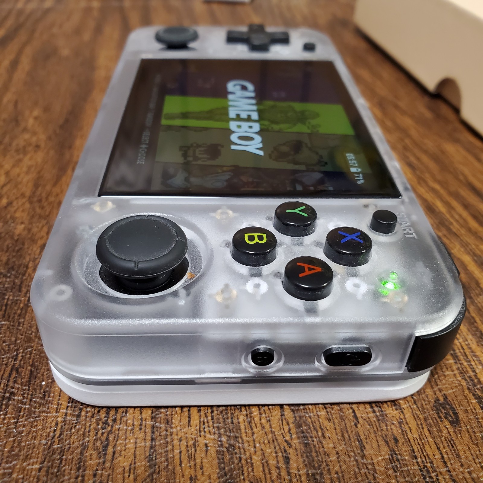 RG35XX H White Anbernic Retro Handheld Game Console ROCKNIX Transparent 16G+128G