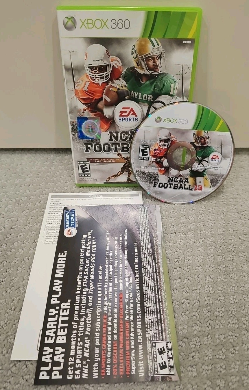 NCAA Football 13 ( Microsoft Xbox 360 ) CIB – Mint Disc – Tested