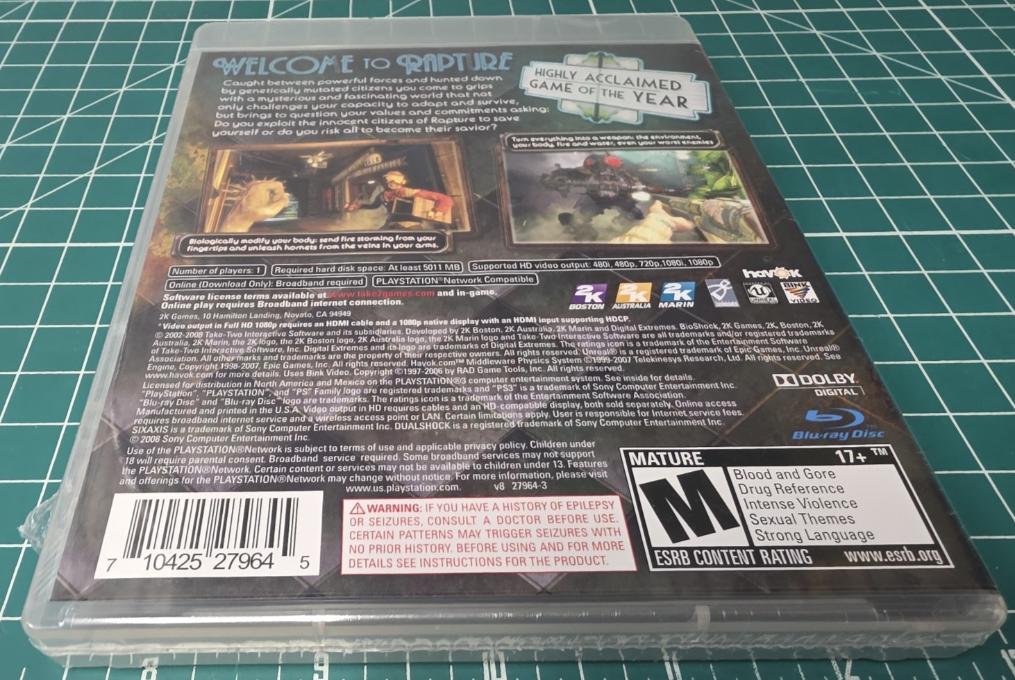 BioShock (Sony PlayStation 3 PS3, 2008) – 2K Games – Brand New – Factory Sealed!