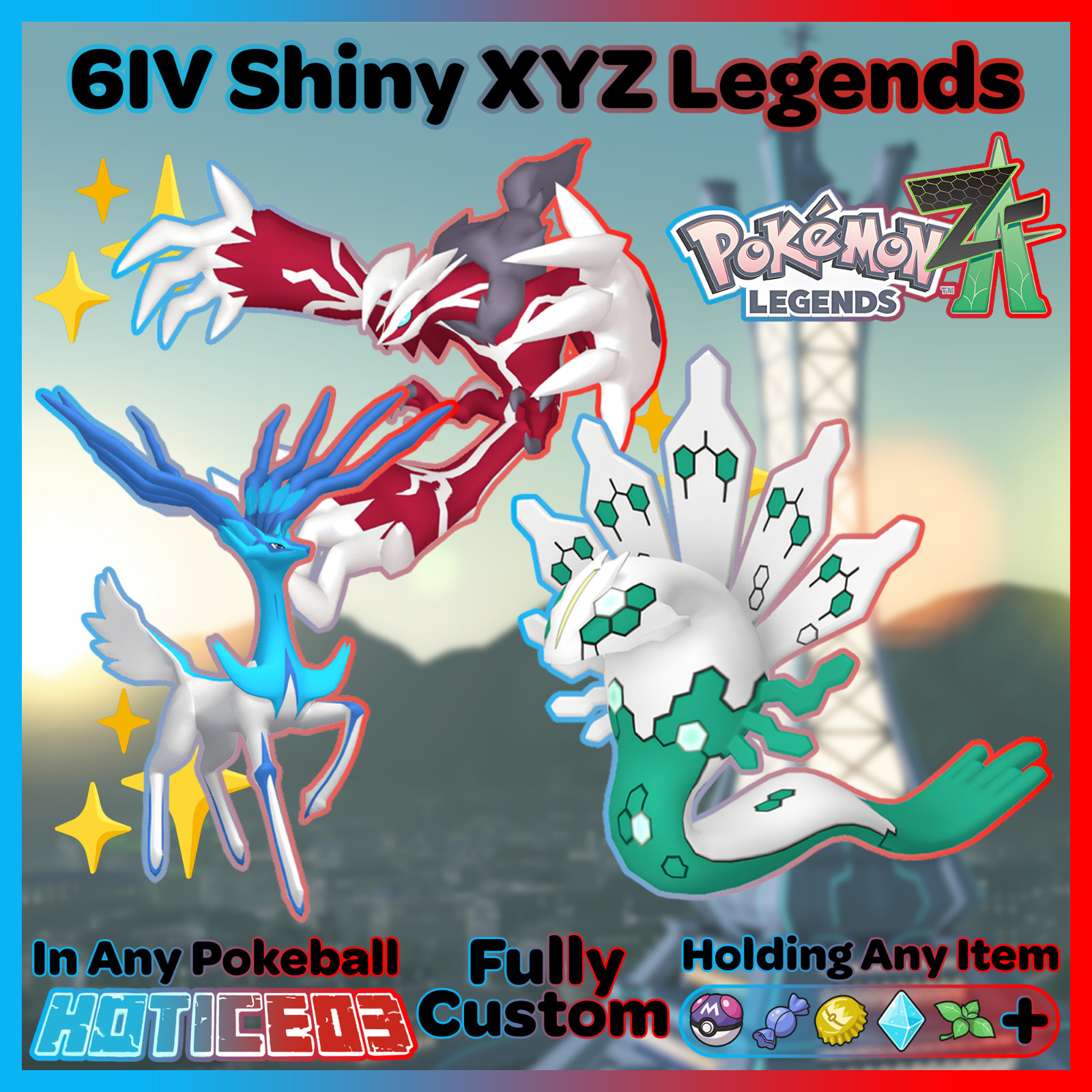 ✨ Shiny Yveltal Xerneas Zygarde 6IV ✨ Pokemon Legends ZA 🚀 Fast 🚀