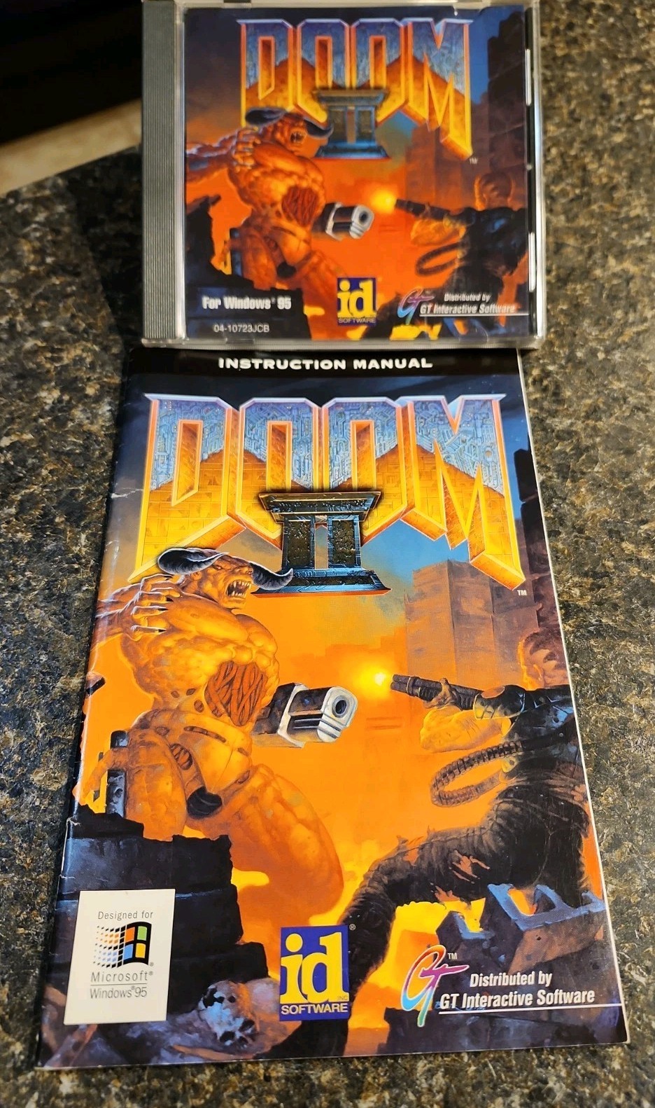 Doom II (PC, 1995, 1-Disc) Windows 95 id Software Game with Manual