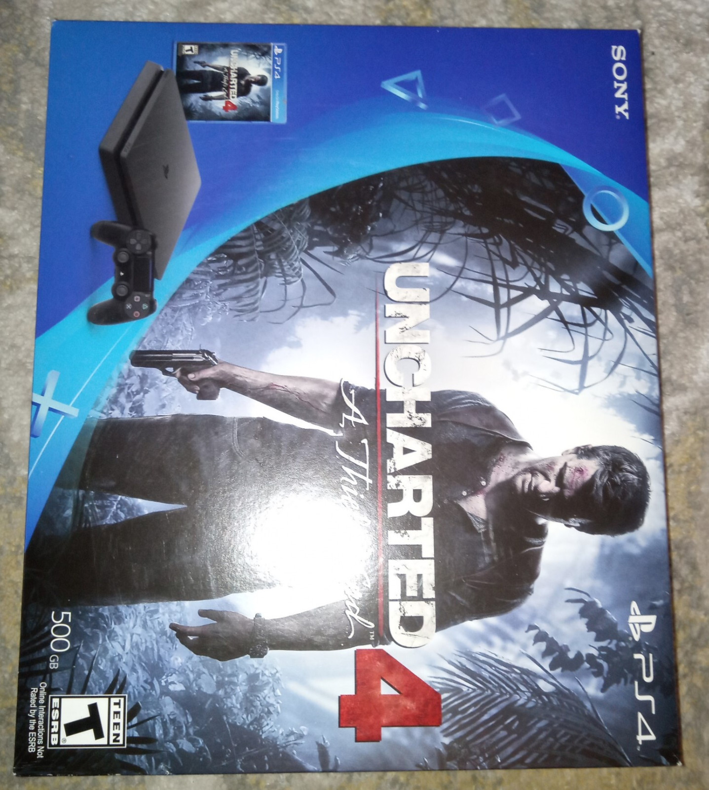 Sony Playstation 4 console, 500GB w/ 1 controller pwr, controller & HDMI cables.