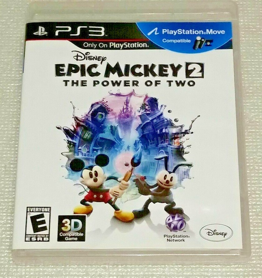 Disney Epic Mickey 2::Power of 2 PlayStation 3 PS3 2012, manual & Lego Hobbit